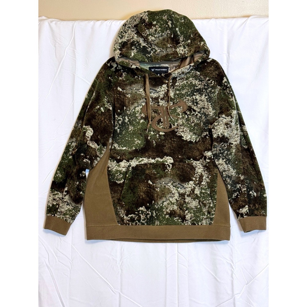 True Timber Camo Fleece Hoodie Pullover Size S Hooded Sweatshirt
